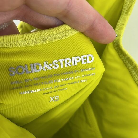 Solid & Striped Women's The Annemarie One Piece Swimsuit - Chartreuse - XS - NWT - Picture 4 of 6